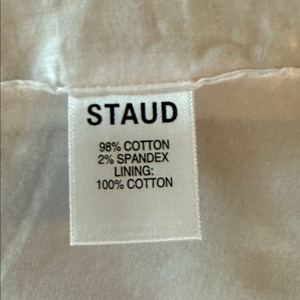 Staud Wells Corset Crop Top In White - Picture 7 of 7